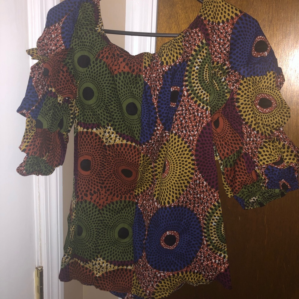 African inspired print top
